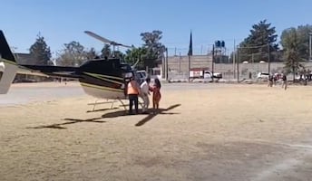 Alcalde de Chiconcuac llega en helicóptero al Carnaval de Mujeres; niega uso de recursos públicos