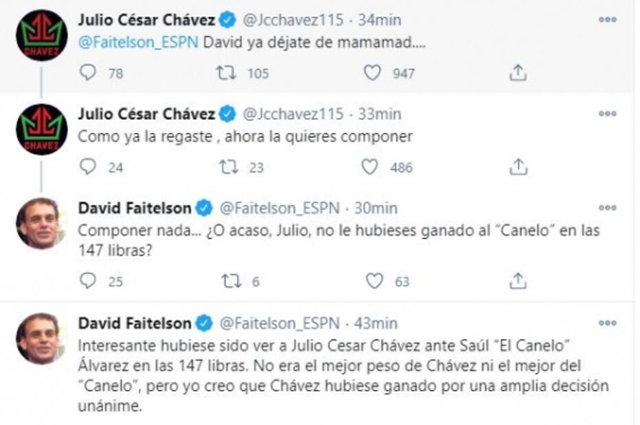 Julio César Chávez a David Faitelon: Deja de decir mamad...