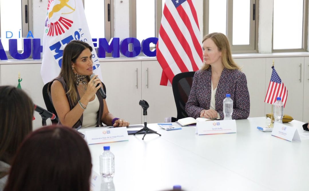La alcaldesa de Cuauhtémoc, Alessandra Rojo de la Vega, se reunió con la cónsul general de Estados Unidos, Sarah Duffy. | Foto: Especial.