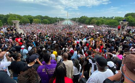 Miles se reúnen en Washington para marchar contra el racismo; "no vamos a ir a ninguna parte", dicen