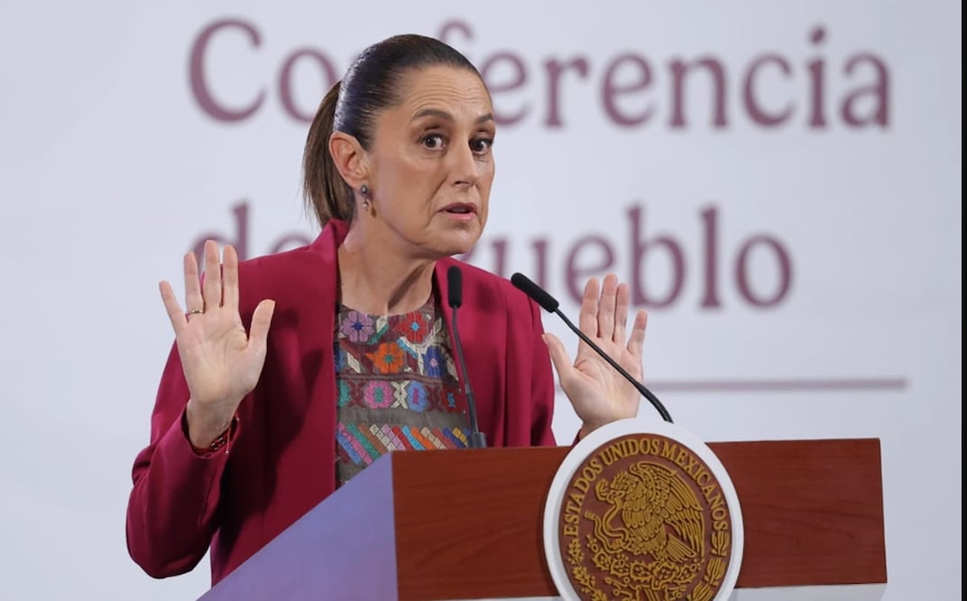 La presidenta Claudia Sheinbaum Pardo durante la mañanera del 18 de septiembre de 2025. Foto: Gabriel Pano/EL UNIVERSAL