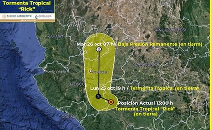 “Rick” se debilita a tormenta tropical en Michoacán