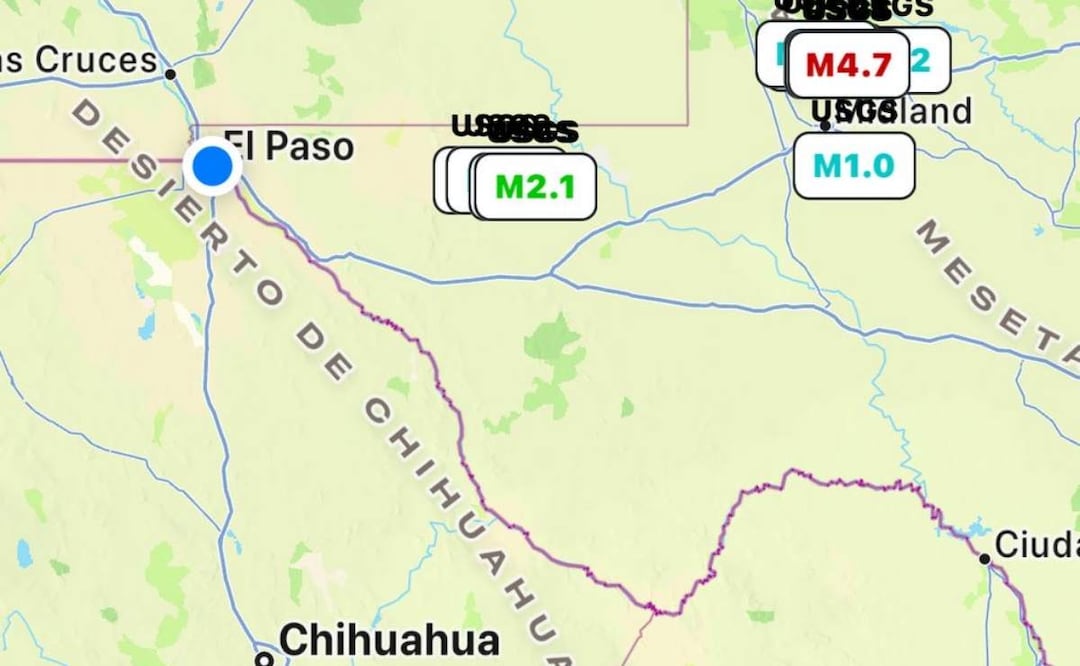 El sismo de 4.7 con epicentro a 24 kilómetros al suroeste de Ackerly, Texas, se siente en Ciudad Juárez, Chihuahua (28/02/2025). Foto: Especial