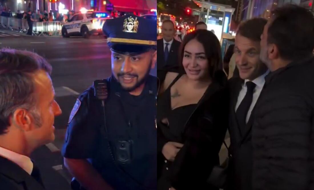 De acuerdo con Brut, Macron tuvo que recorrer los siguientes 30 minutos de su trayecto a pie por las calles de Manhattan, ante la imposibilidad de avanzar en su vehículo. Foto: Captura de pantalla