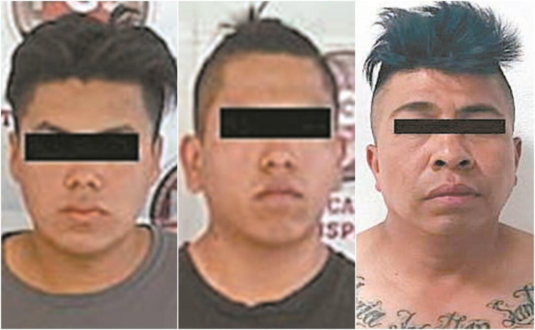 Jhony Brandon “N” y Jordi Roberto “N” dijeron pertenecer a la banda de El Diablo, mientras que Víctor Jesús “N” es un presunto integrante de la organización delictiva de El Monterrey. Foto: ESPECIAL