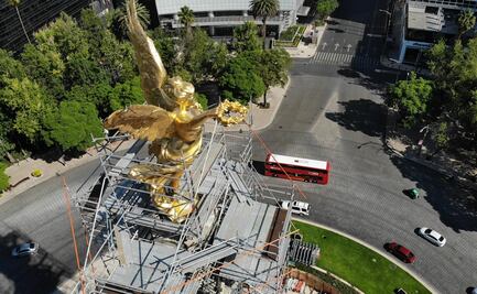 Obras CDMX estima concluir restauración de Ángel de la Independencia en agosto
