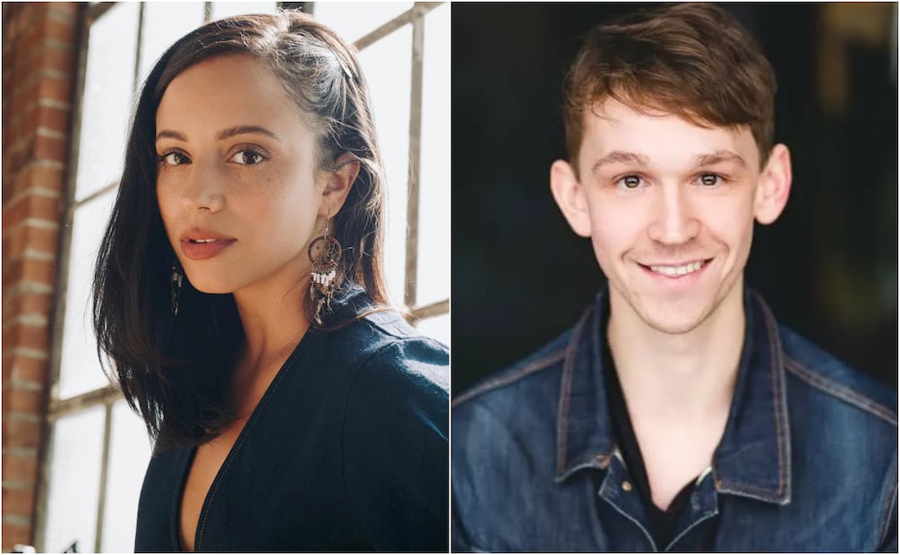 Kiana Madeira (Tristan, novia de Malcolm) y Caleb Ellsworth-Clark (Dewy). Foto: IMDb