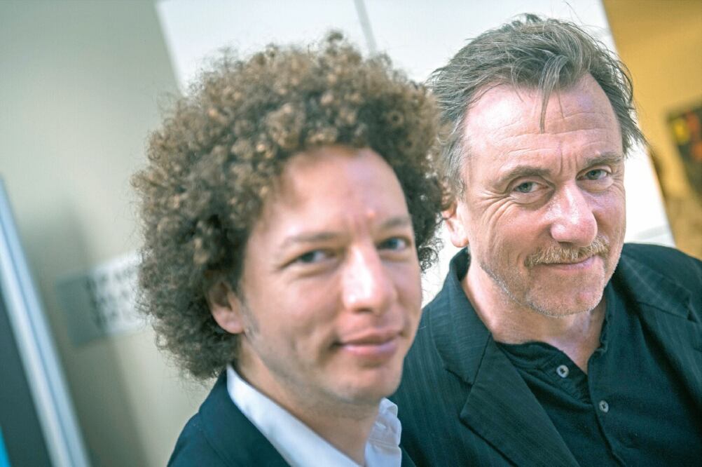 Franco y Tim Roth, productor y protagonista de 600 millas, en San Sebastián (ÁLVARO BARRIENTOS. AP)