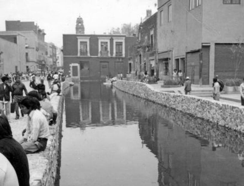 Cuando había canoas en el Centro Histórico