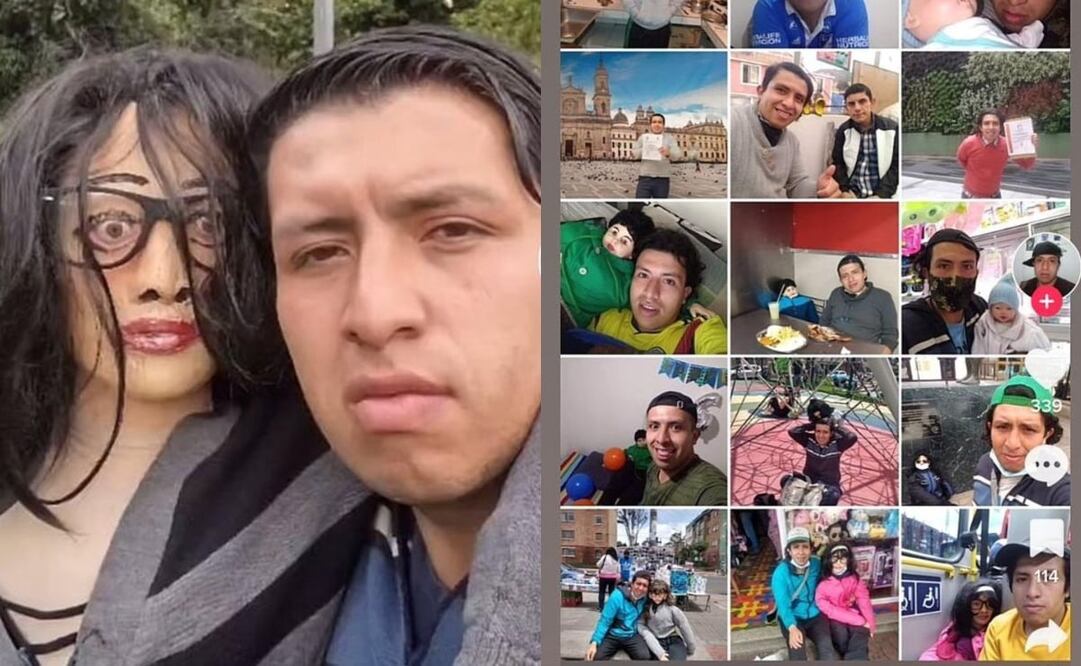 Pese a las polémicas, este hombre presume su relación con una muñeca de trapo. Imagen: TikTok (@montbk5959)