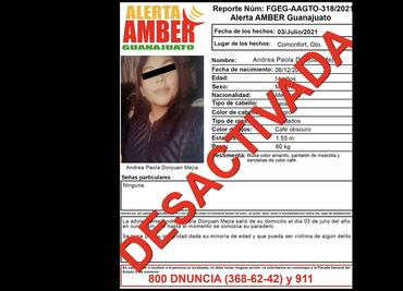 Localizan sin vida a Andrea Paola, menor desaparecida en Comonfort, Guanajuato