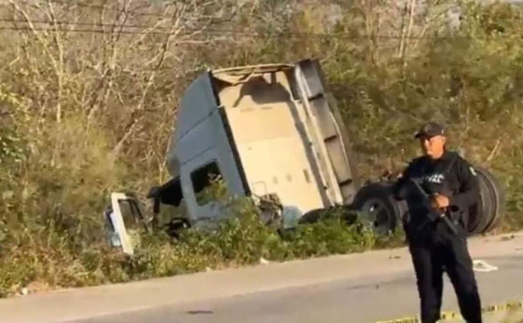 El accidente se registró en la carretera Mérida–Chetumal a la altura del tramo Tecoh–Telchaquillo en Yucatán (16/04/2025). Foto: Especial