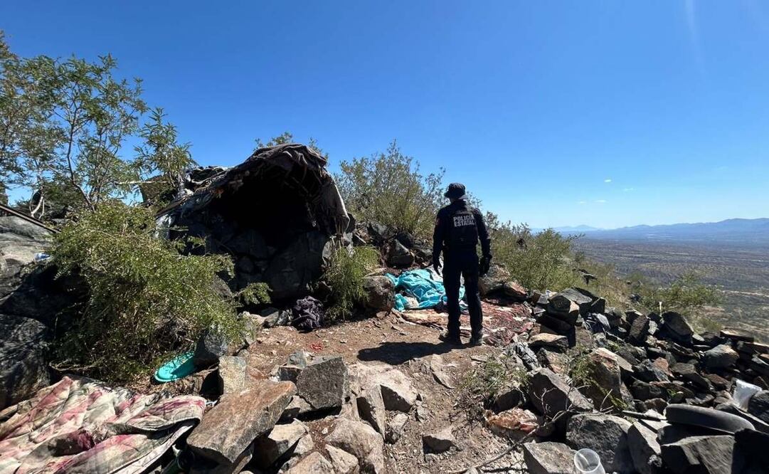 Destruyen campamentos que vigilaban a las autoridades de la franja fronteriza de Sonora y Arizona. Fotos: Seguridad Pública de Sonora