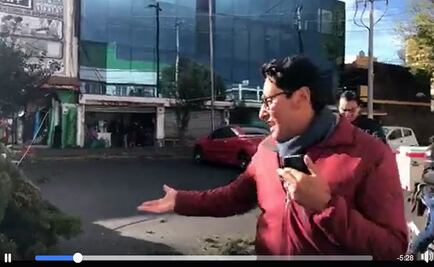 Lo que hay detrás del reportero viral que ve su coche destrozado por un árbol
