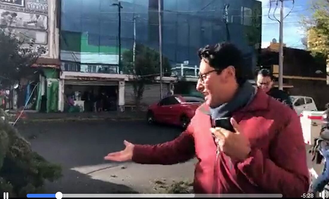 Captura de pantalla de video en redes sociales