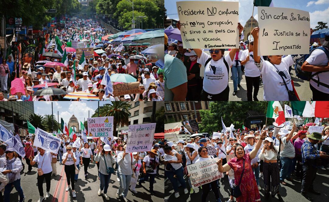 Miles de ciudadanos e integrantes del Poder Judicial condenaron el proyecto de reforma que se discutirá hoy en la Cámara Baja. Fotos: Diego Simón Sánchez / EL UNIVERSAL