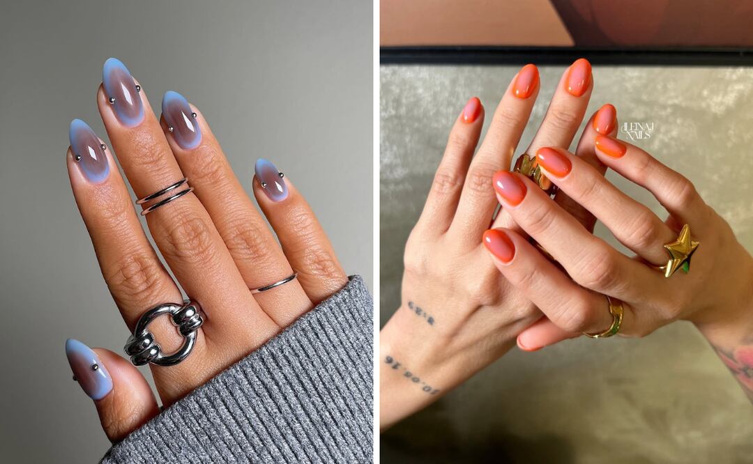 Las uñas con efecto aura son las favoritas de esta temporada. Foto: Instagram @readthetease, @ileinaj.nails