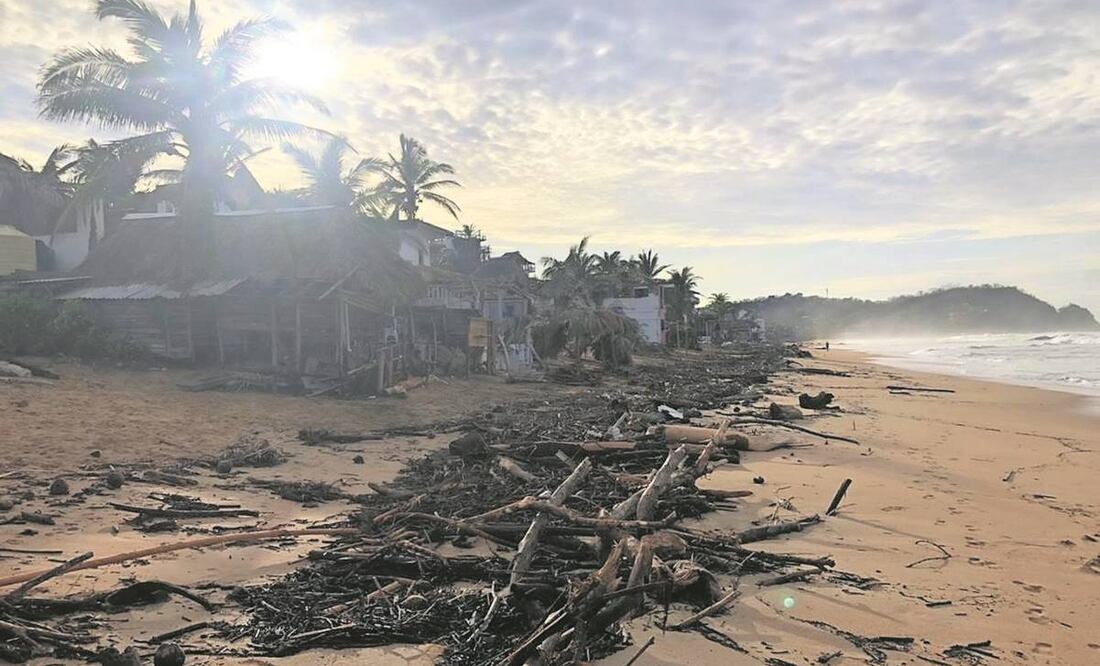 Los más afectados por el paso del huracán Agatha fueron los pequeños comerciantes, quienes han invertido para poder formar un punto turístico atractivo en Zipolite, dicen habitantes de Pochutla. Foto: Especial