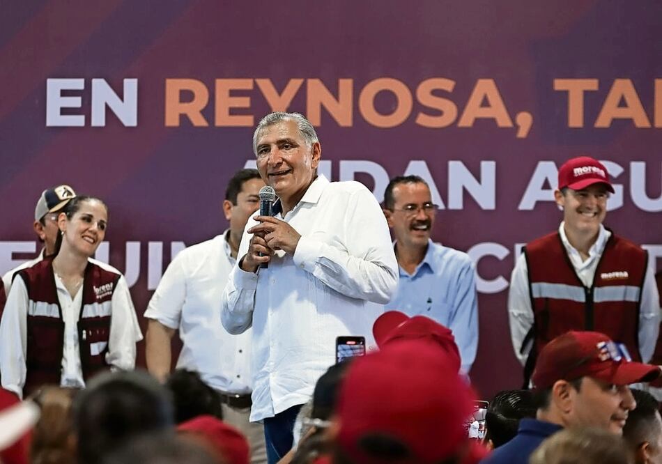 Adán Augusto López confió en que el gobernador Américo Villarreal acabará con prácticas del pasado.  Foto: Tomada de Twitter