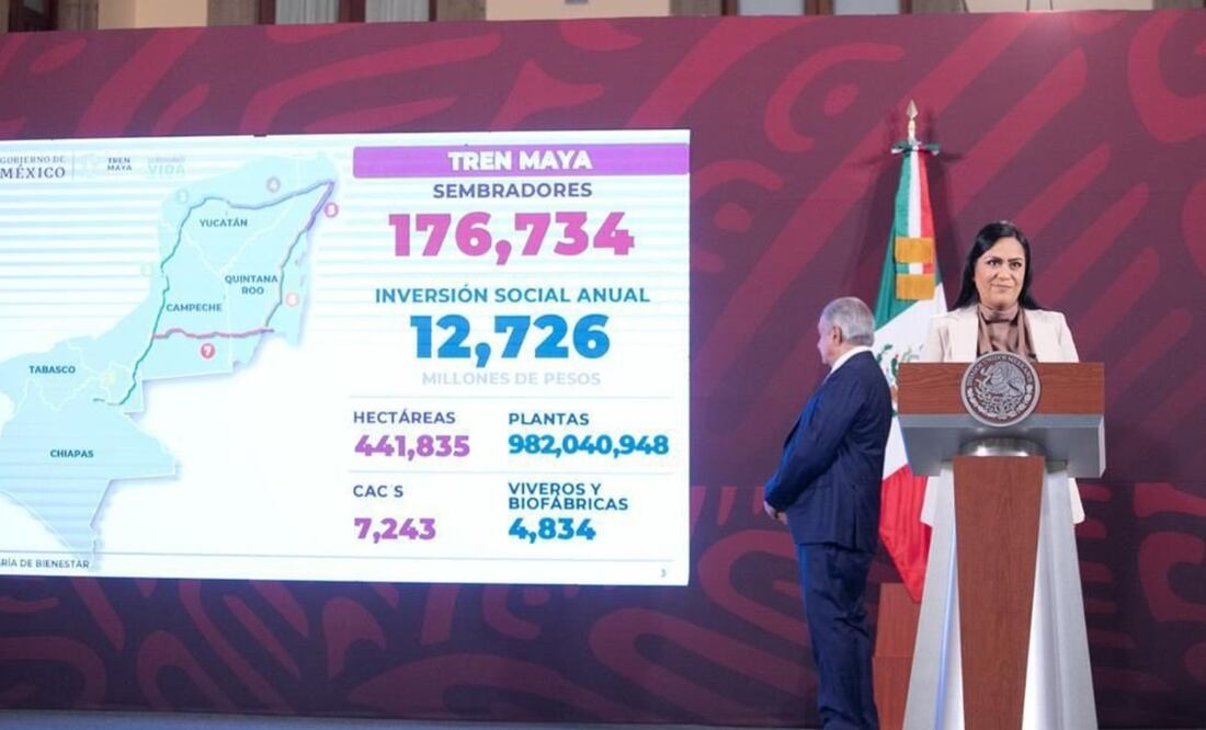 Ariadna Montiel presenta avances de Sembrando Vida. Foto: Twitter @A_MontielR