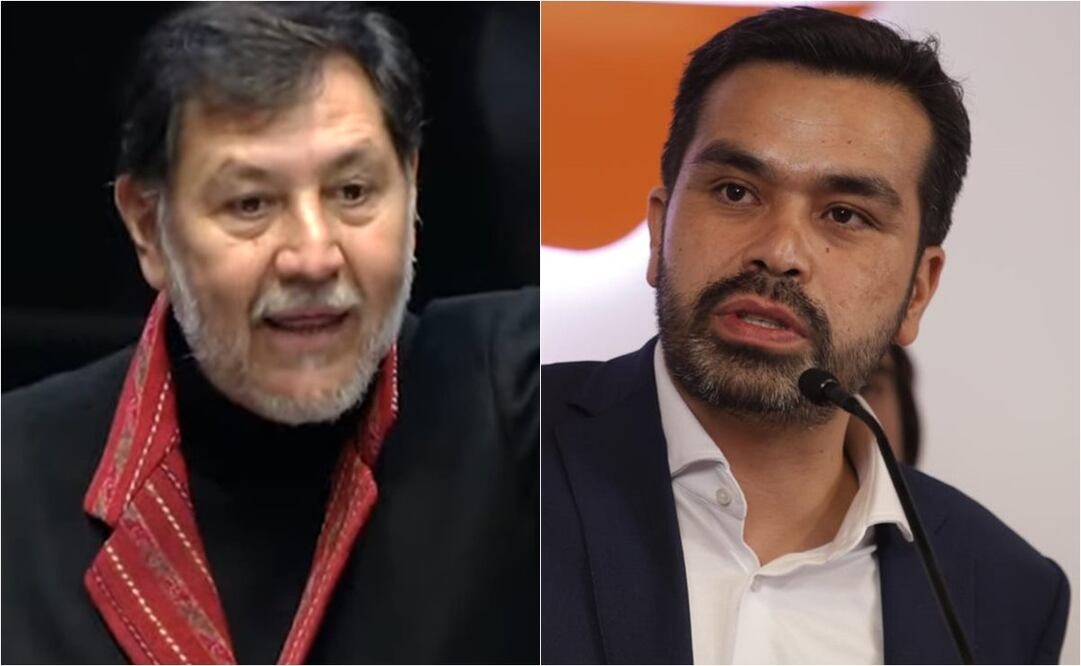 Álvarez Máynez exhibe a Noroña con mensaje donde llama “delincuentes” a los Yunes. Foto: EL UNIVERSAL