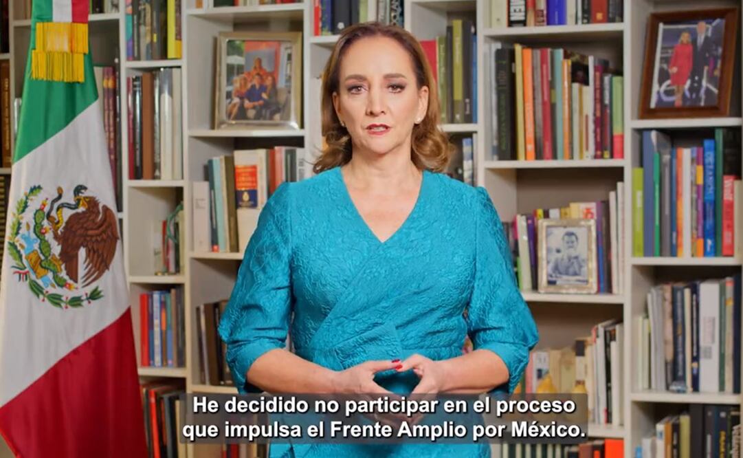 Claudia Ruiz Massieu se baja de contienda electoral. Foto: Captura/Twitter @ruizmassieu