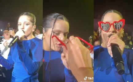 Viral: Rosalía usa lentes que fan le regaló en concierto 