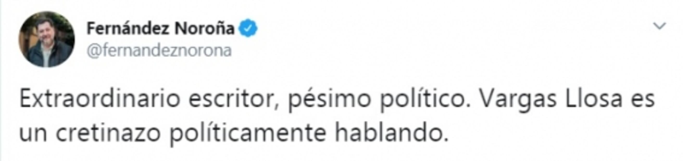 Fox y Noroña reaccionan a comentario de Vargas Llosa sobre AMLO