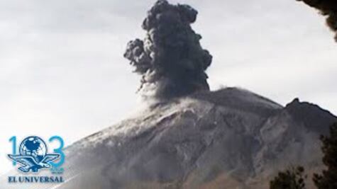 Reportan dos explosiones del volcán Popocatépetl
