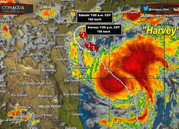 Nuevo León y Tamaulipas registran lluvias y vientos por “Harvey”