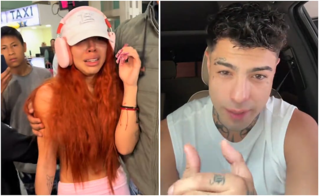 Yeri Mua rompe en llanto en AICM; señalan a la cantante por detención del español Naim Darrechi. Foto: Captura de pantalla TikTok