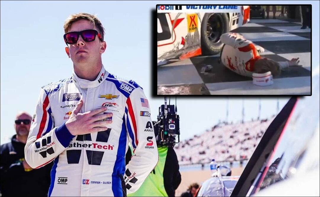 Piloto de Nascar sufrió fuerte accidente en festejo de su triunfo y fue trasladado de emergencia al hospital / FOTO: ESPECIAL