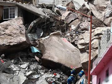 Romper una roca de 120 toneladas; así se rescataron los cuerpos de Paola y Dilan