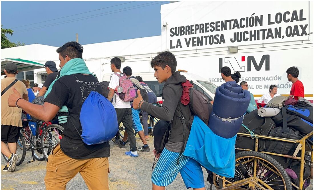 Denuncian desaparición de 10 migrantes de la caravana “Divino Niño” en su paso por Oaxaca (6/11/2024). Foto: Rusvel Rasgado EL UNIVERSAL