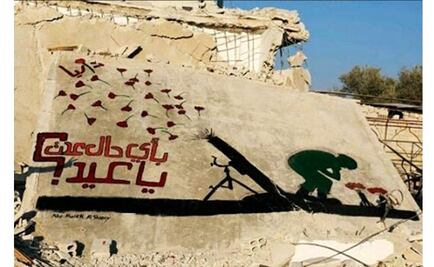 Banksy sirio pinta por la paz en su país