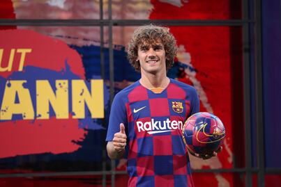 Antoine Griezmann fue presentado con el Barcelona