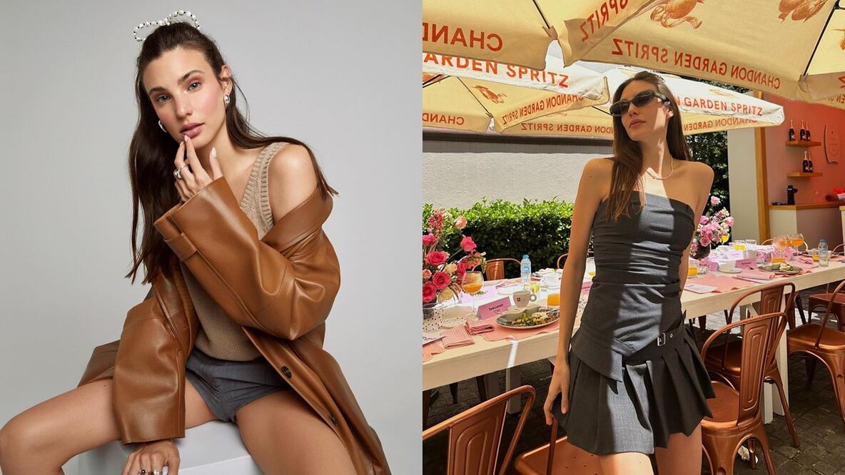 Macarena Achaga se lució en Paris. Foto: Instagram @macabeso