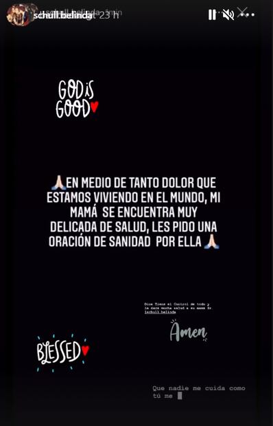 Piden oración por abuelita de Belinda; señalan que está grave de salud