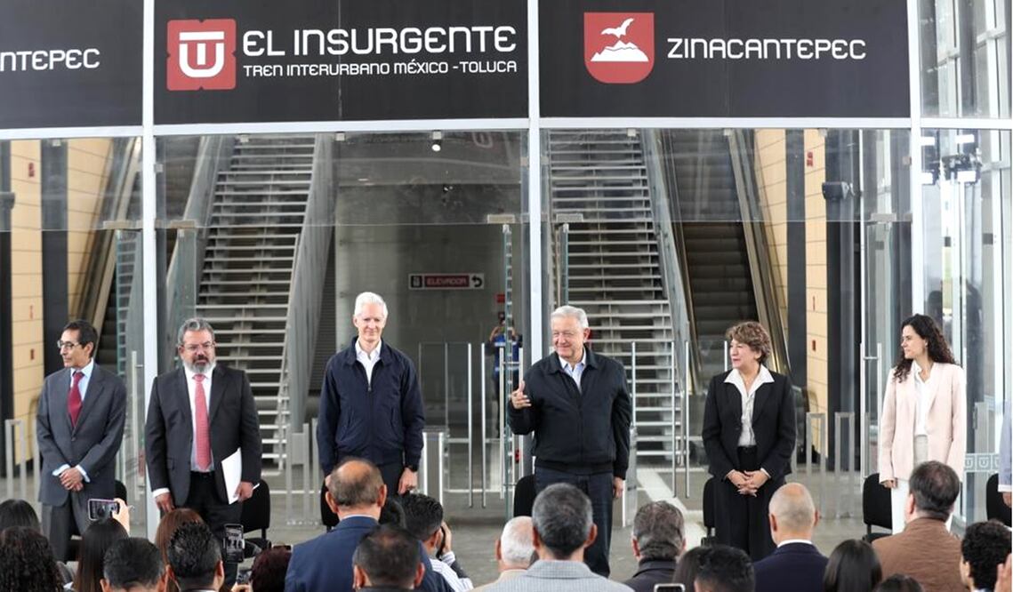 El presidente Andrés Manuel López Obrador inauguró la primera etapa del Tren Interurbano México-Toluca “El Insurgente”. Foto: Jorge Alvarado
