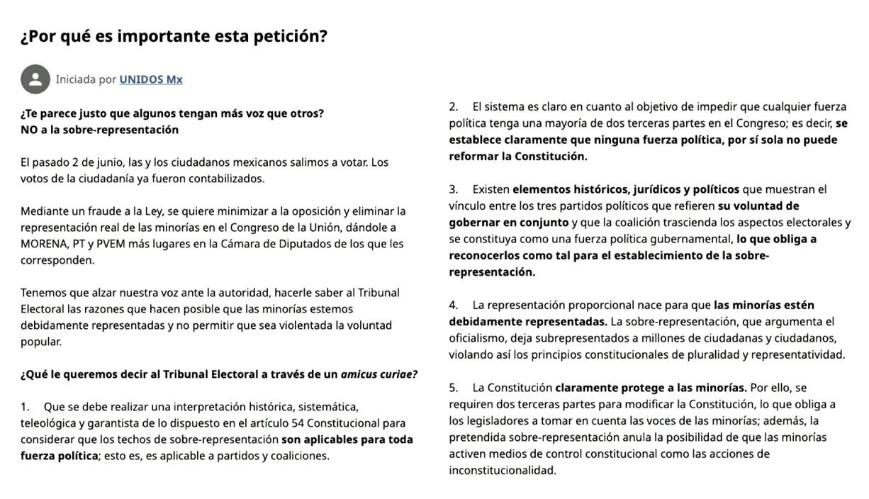 AMLO exhibe peticiones de oposición contra sobrerrepresentación. Foto: Captura