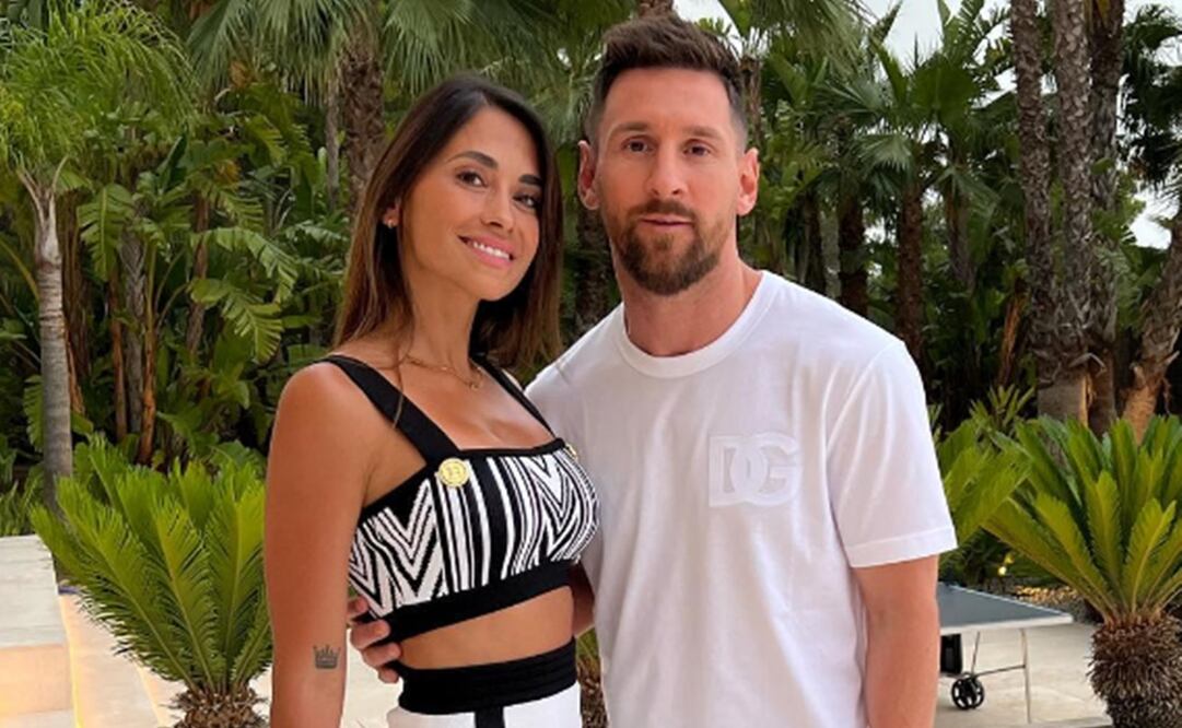 Antonela Roccuzzo y Lionel Messi. Foto: Instagram @antonelaroccuzzo