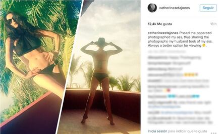 Catherine Zeta-Jones responde a paparazzi con foto en bikini