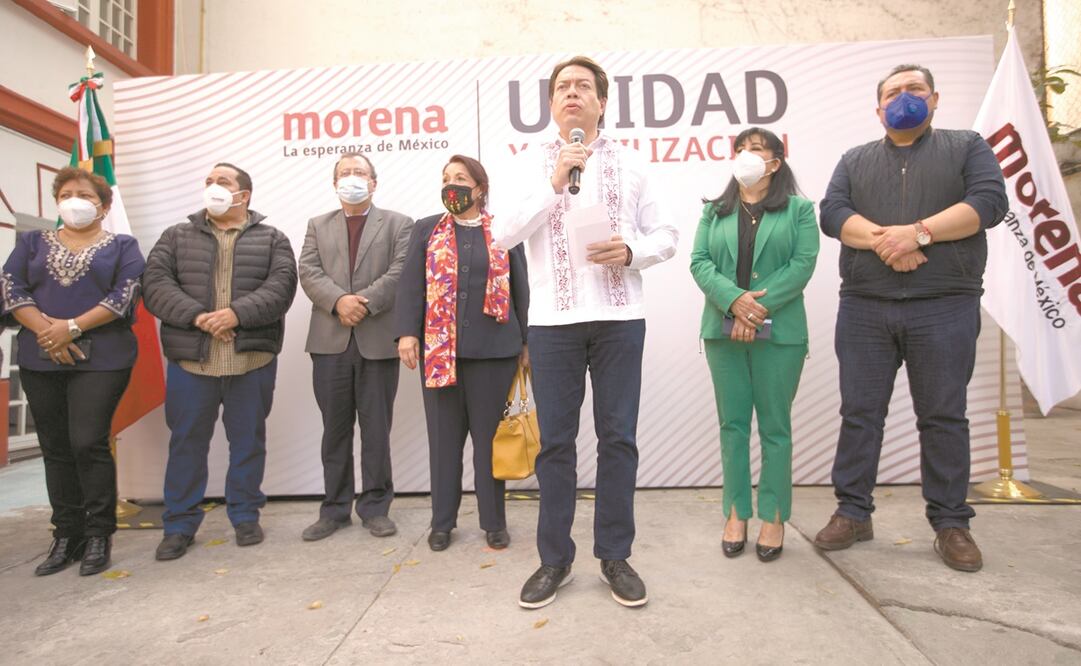 El líder de Morena, Mario Delgado, dijo que en el partido se busca que los aspirantes a las candidaturas se comprometan con la unidad. Foto: Germán Espinosa. EL UNIVERSAL