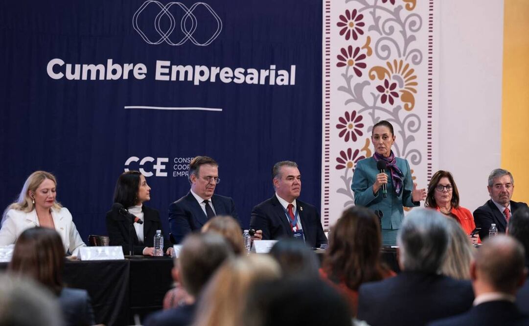 Claudia Sheinbaum durante el CEO Dialogue en Palacio Nacional este 15 de octubre. Foto: Especial