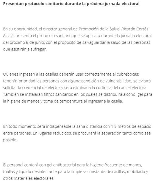 Mostrar, no entregar credencial de elector, corrige Salud en protocolo para elecciones