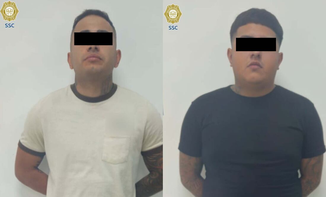 Detienes a Alejandro "N" y Jesus "N". Foto: Especial.