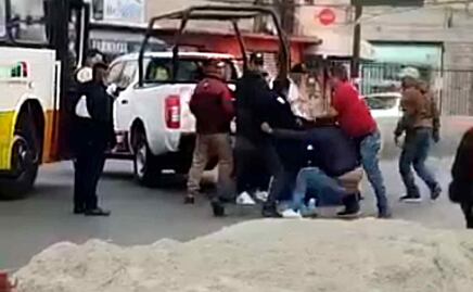 Se dieron con todo: Personal de Mexibús y Movilidad de Ecatepec se enfrentan a golpes; VIDEO