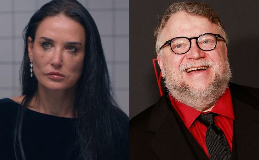 El cineasta mexicano recomendó públicamente la cinta de Demi Moore. Foto: AFP, IMDB