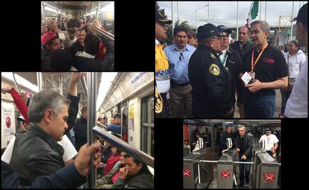 Mancera viaja en Metro para llegar a la Fórmula 1