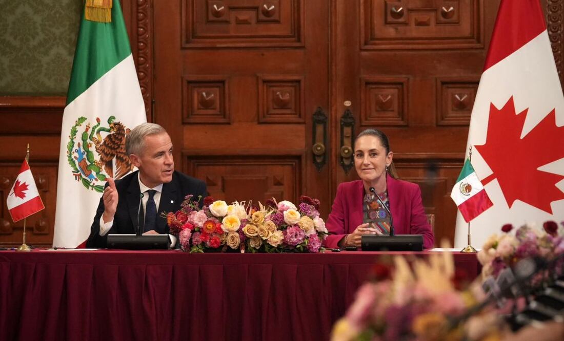 La presidenta de México Claudia Sheinbaum se reunió con Mark Carney, primer ministro de Canadá el 18/09/25. Foto: @GobiernoMX/Archivo